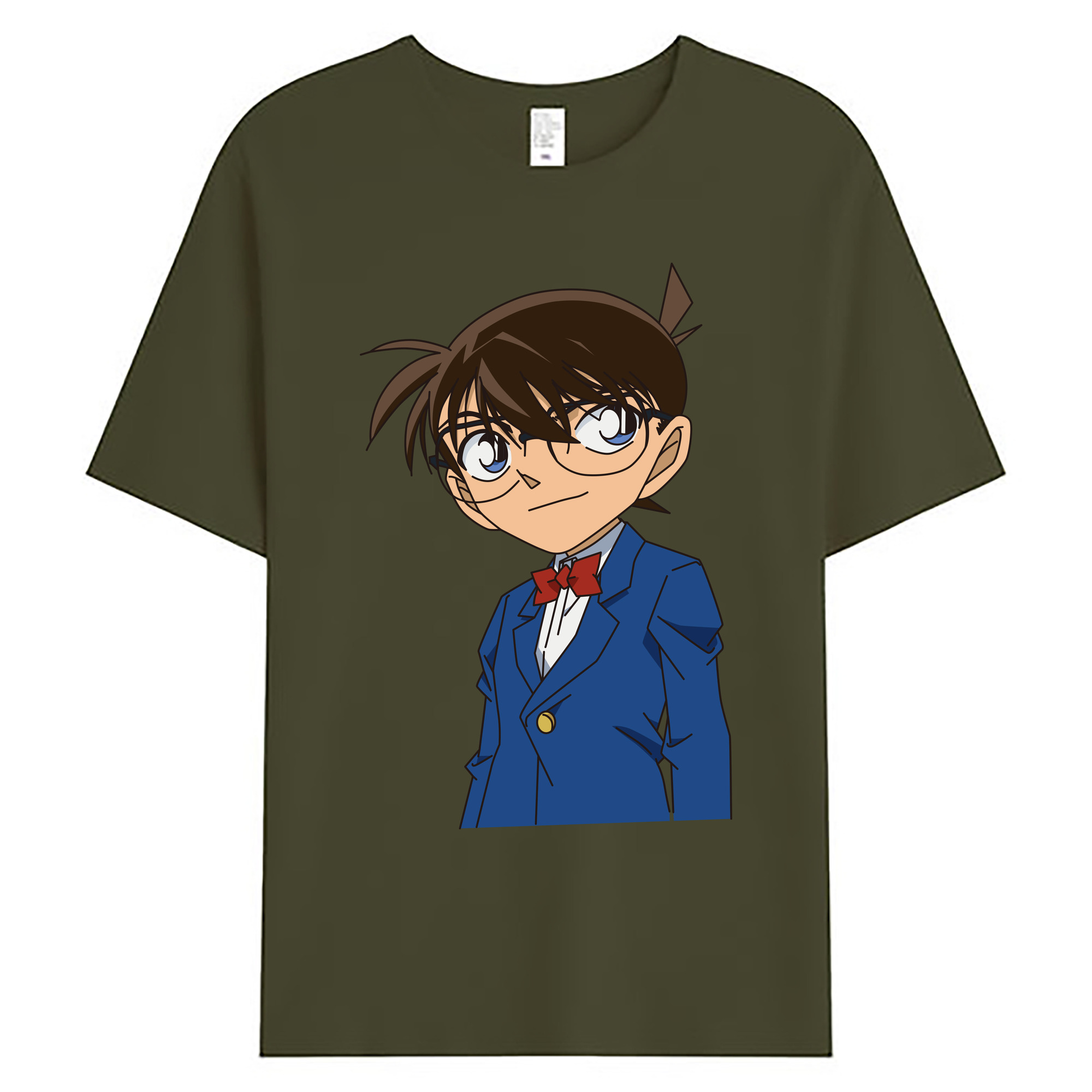 （画像用） 名探偵コナン 江戸川 コナン Detective Conan Conan Edogawa 綿100％ メンズ半袖Tシャツ｜肌触りやわらか＆通気性